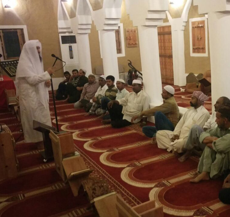 محاضرة الشيخ ثناء الله في مسجد الجو بحي نبعة في بلدة رغبة